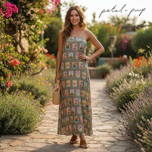 Petal & Pup Aoife Maxi Dress Broken Strap Green XS